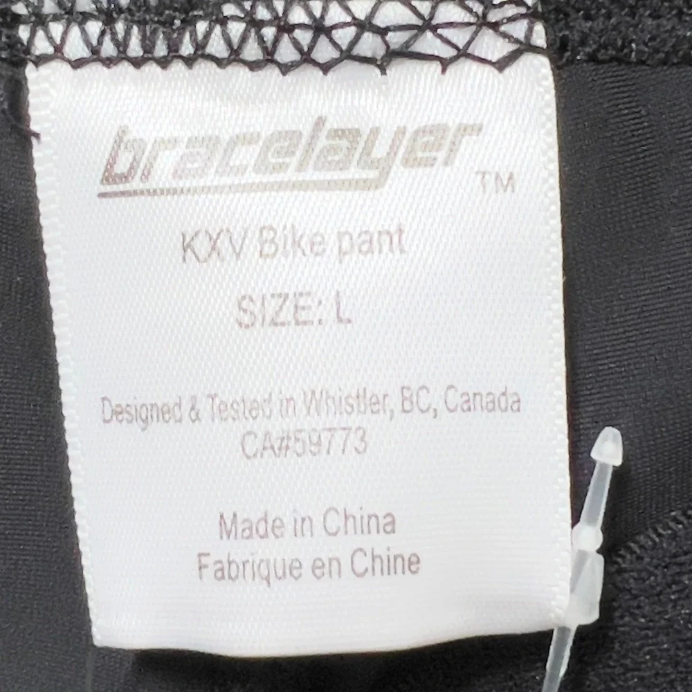 Bracelayer 7/8 Cycling Compression Pants Mens L Black KXV Greenline Knee Support